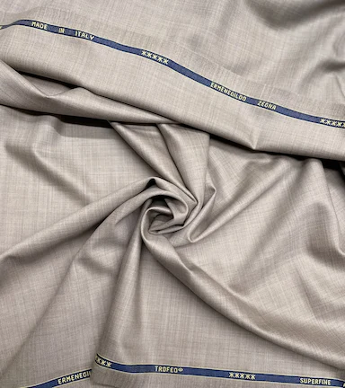 Tessuto Trofeo in lana colore beige Ermenegildo Zegna Il Vecchio Drappiere Milano